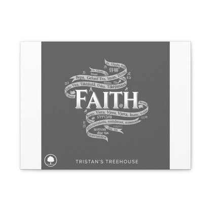 handwritten faith ribbon Canvas | sketch aesthetic, doodle design