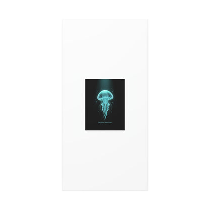 Bioluminescent Jellyfish Art Canvas | Deep Sea Aesthetic, Neon Glow