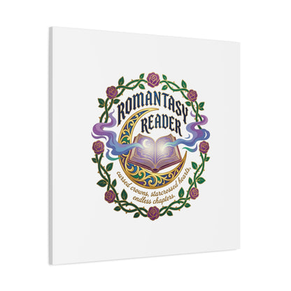 Romantasy Reader Canvas Print | enchanted bookish celestial gothic