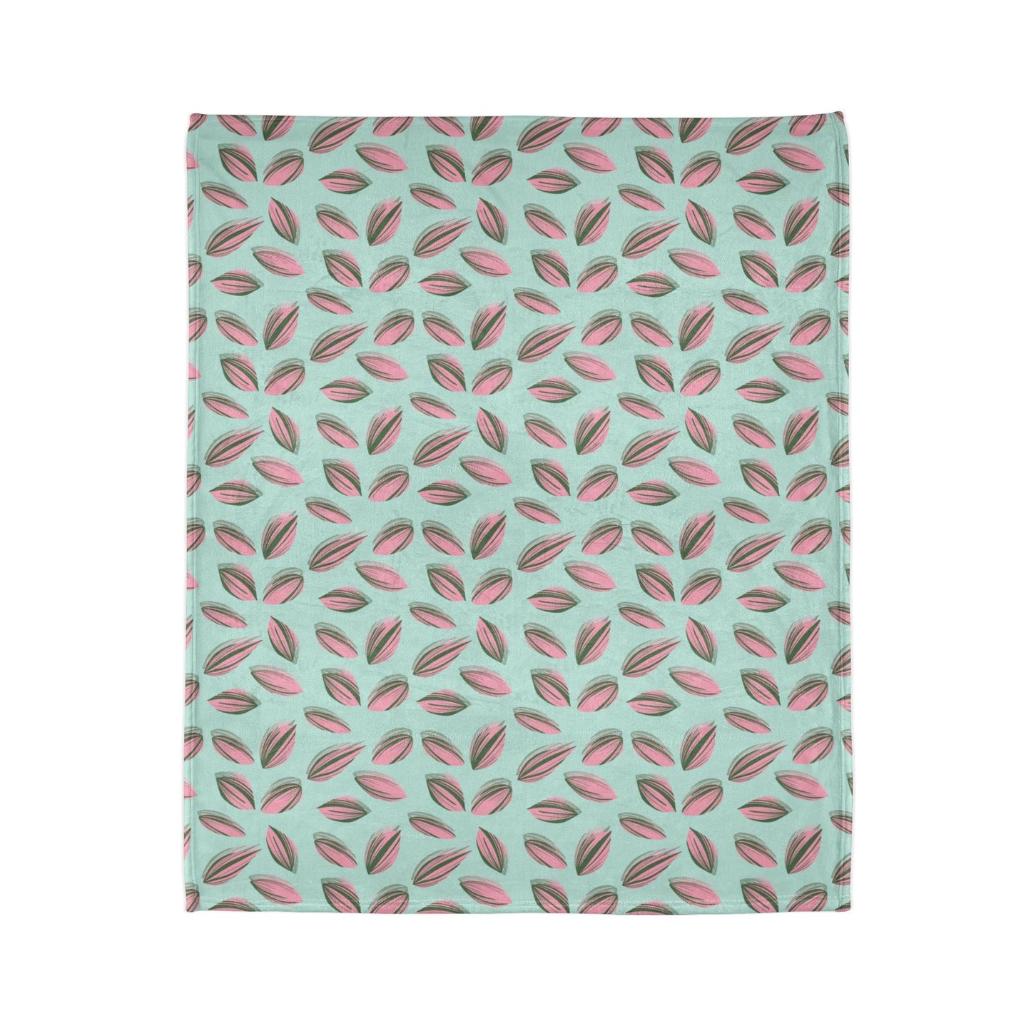 Tradescantia Nanouk Pattern Cozy Fleece Throw Blanket