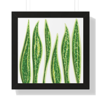 Snake Plant Framed Print – Botanical Wall Art