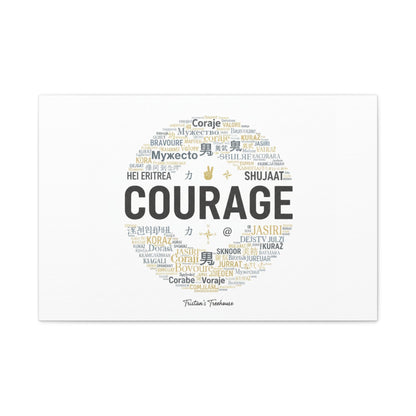 Courage Word Cloud Canvas | Fresh-Start Minimalism art print
