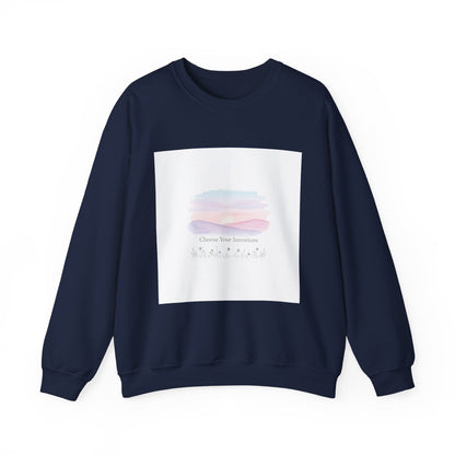 Choose Your Intentions Sweatshirt | mindful goal shirt, gentle resolution art