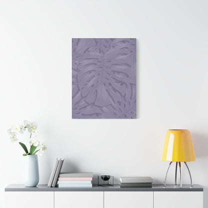 Violet Monstera Canvas Print – Botanical Wall Art
