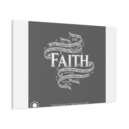 handwritten faith ribbon Canvas | sketch aesthetic, doodle design