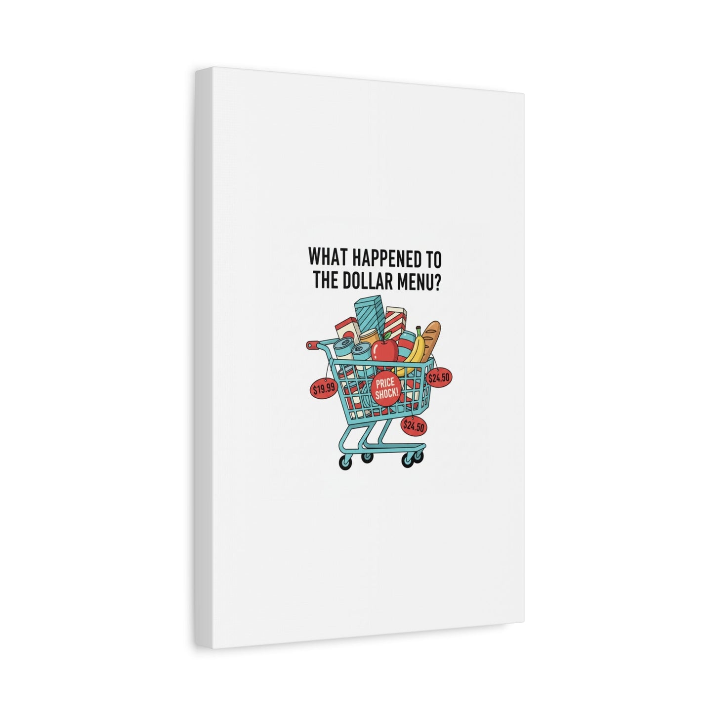 What Happened to the Dollar Menu? Canvas | Grocery Prices Meme, Price Shock Wall Art