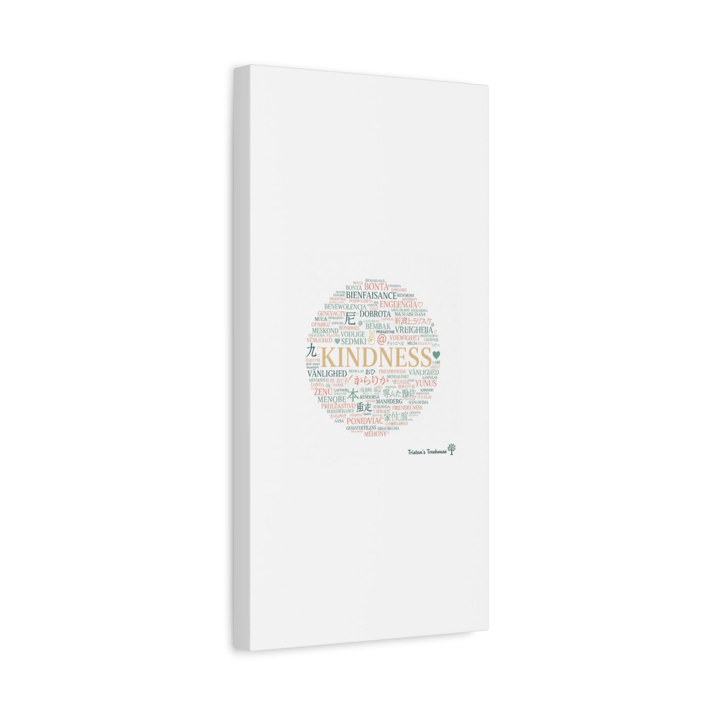Kindness Word Cloud Canvas | Fresh Start Minimalist Wall Art