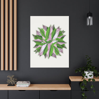 Syngonium Tricolor Pattern Canvas Print – Botanical Wall Art