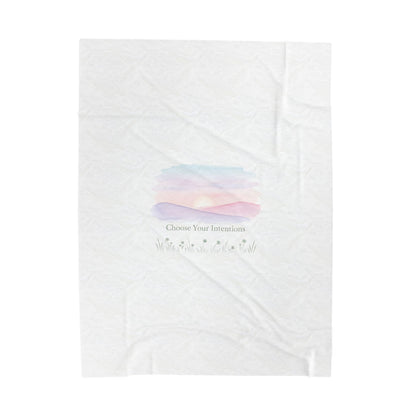 Choose Your Intentions Blanket | intention sticker, gentle resolution art