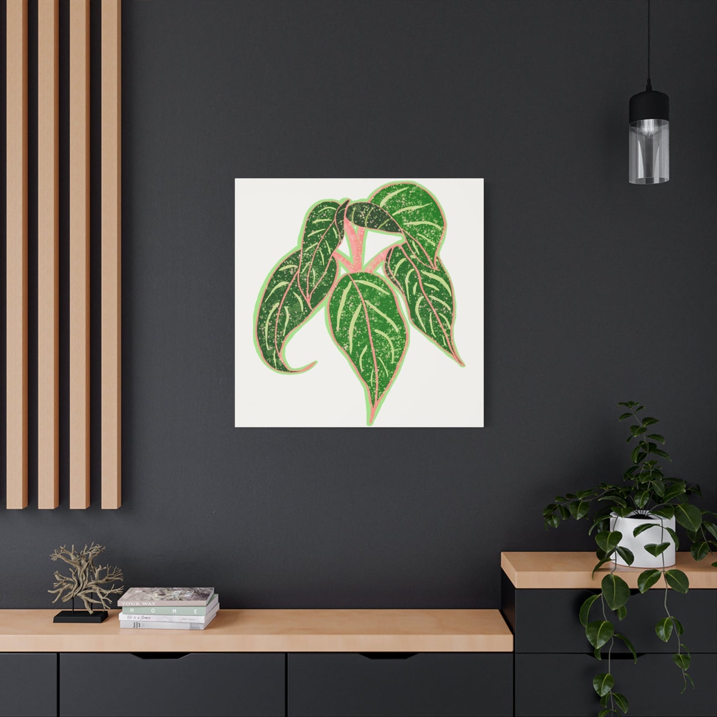 Aglaonema Sparkling Sarah Canvas Print – Botanical Wall Art
