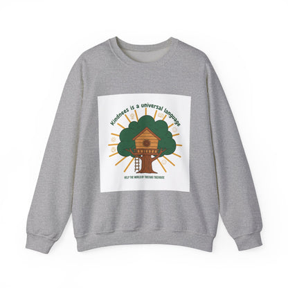 Kindness Treehouse Sweatshirt | eco humor, sustainable living