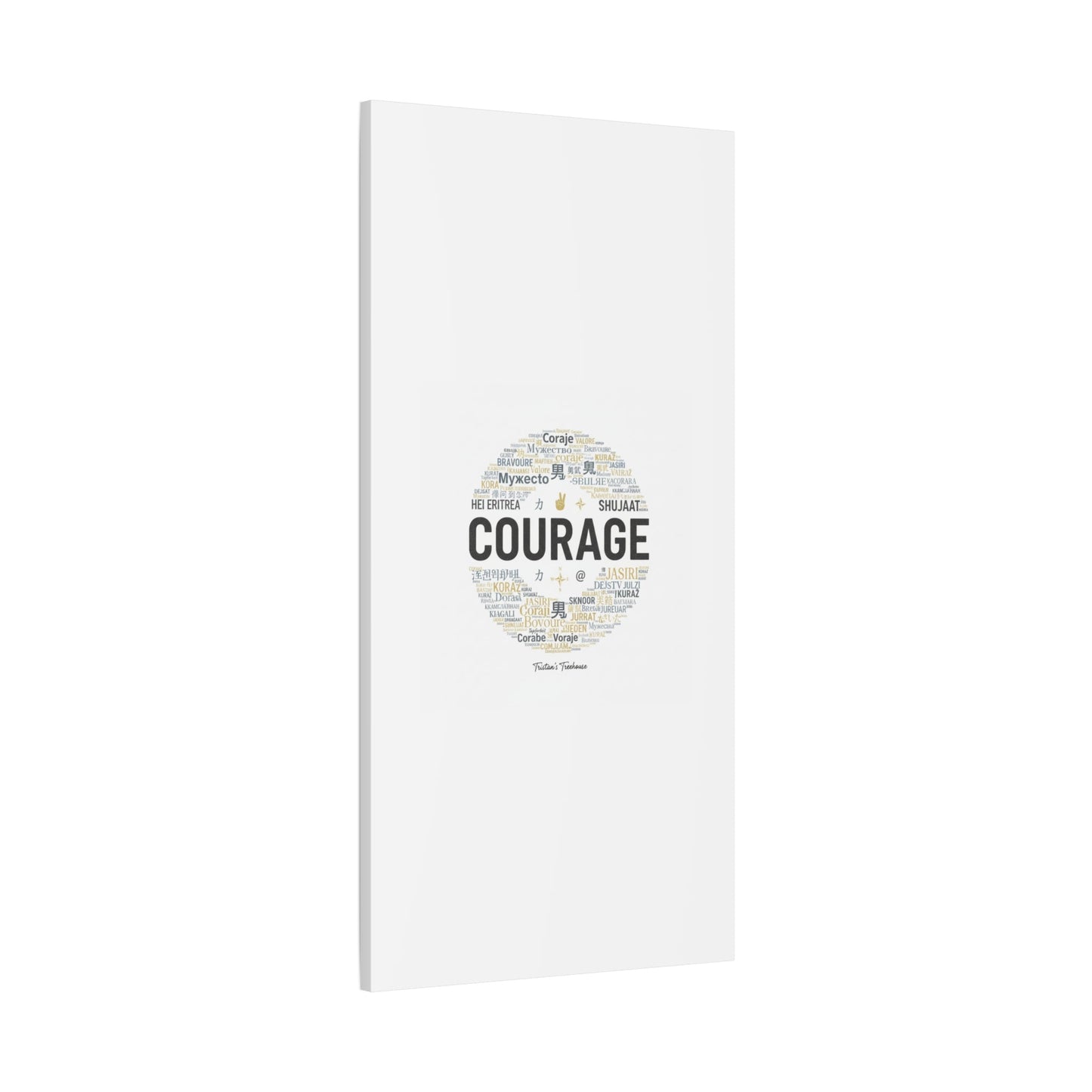 Courage Word Cloud Canvas | Fresh-Start Minimalism art print