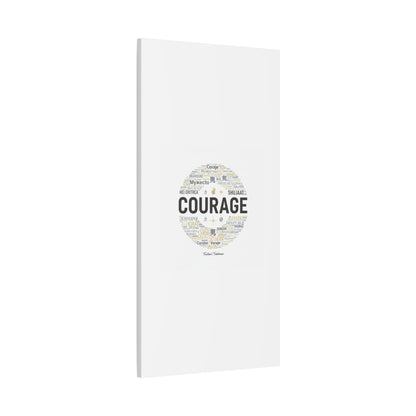 Courage Word Cloud Canvas | Fresh-Start Minimalism art print