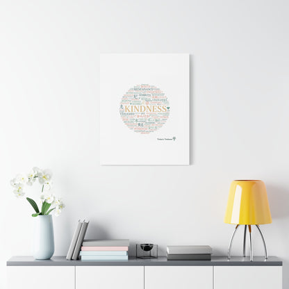 Kindness Word Cloud Canvas | Fresh Start Minimalist Wall Art