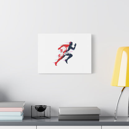Stay Strong Runner Canvas | Fitness Motivation, Gym Wall Art