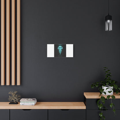 Bioluminescent Jellyfish Art Canvas | Deep Sea Aesthetic, Neon Glow