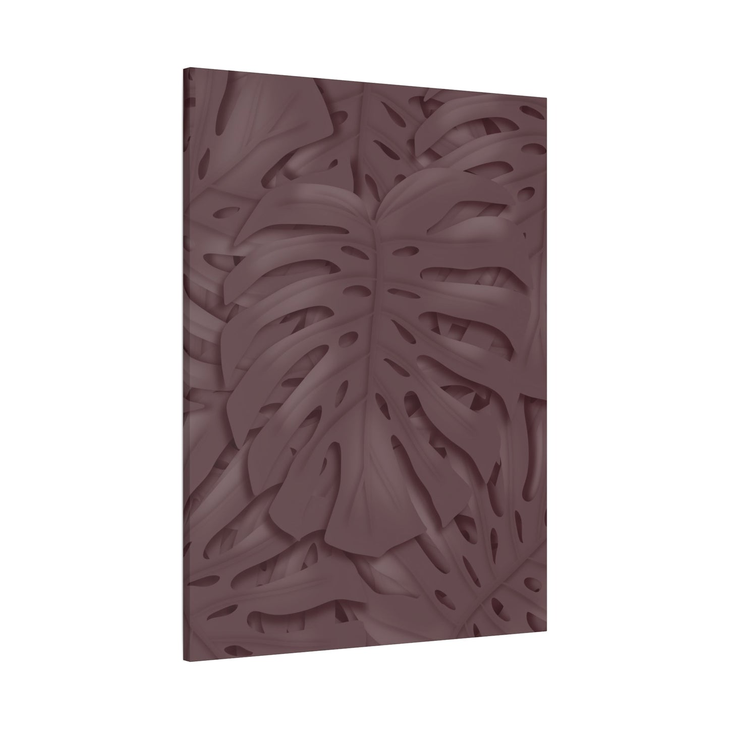 Merlot Monstera Canvas Print – Botanical Wall Art