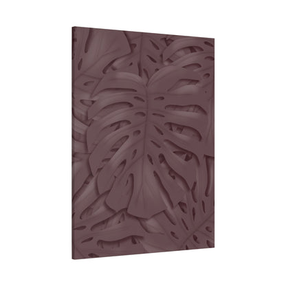 Merlot Monstera Canvas Print – Botanical Wall Art