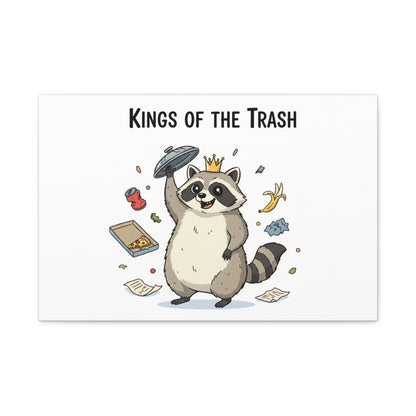 Kings of the Trash Canvas, Raccoon Doodle | Trash Panda, Goofy Critter Art