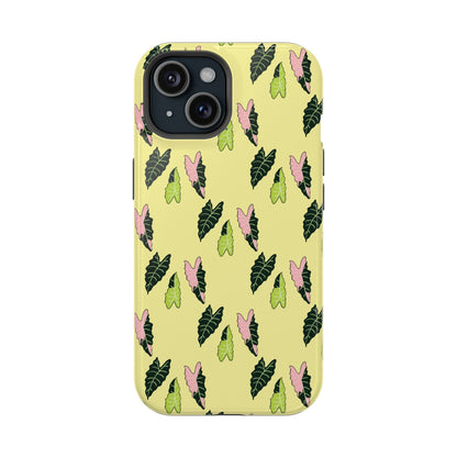 Alocasia Pattern Phone Case – Dual Layer Protective Cover
