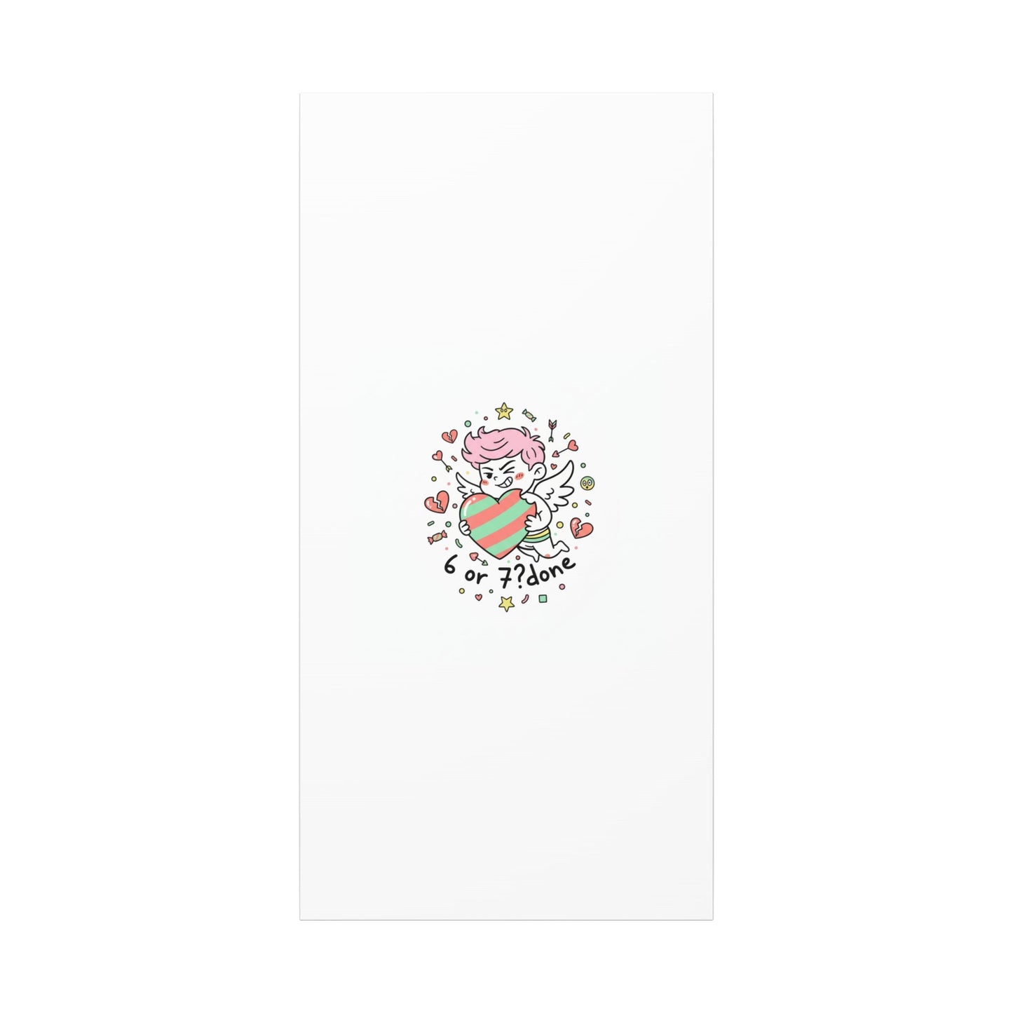 Weird Cupid heart illustration Canvas | Weird Valentine, quirky chaotic love