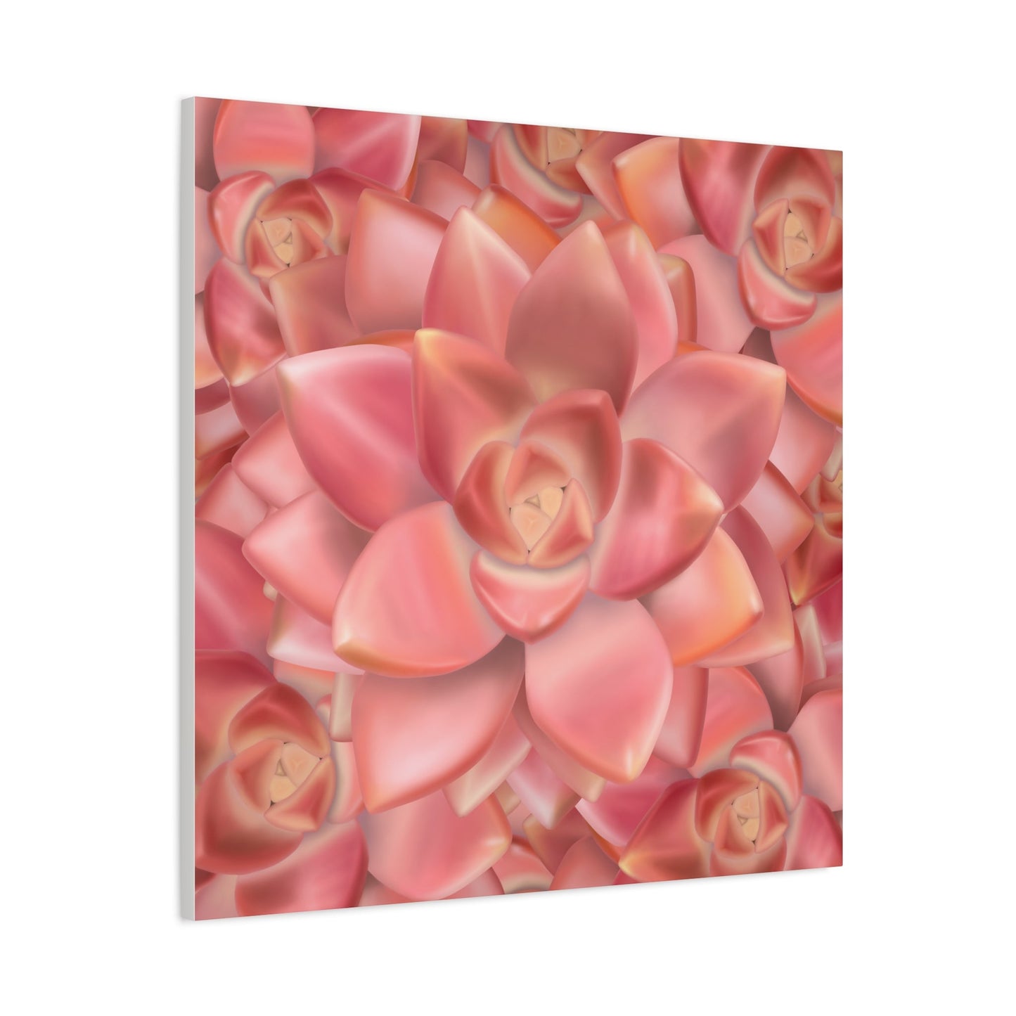Graptosedum California Sunset Succulent Pattern Canvas Print – Botanical Wall Art