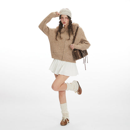 Slim Fit Hooded Knit Cardigan - Cozy Lightweight Women's Sweater