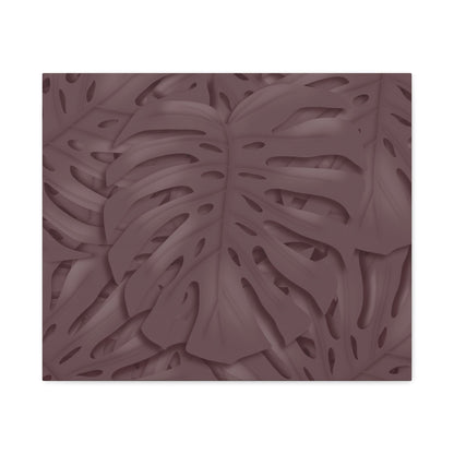 Merlot Monstera Canvas Print – Botanical Wall Art