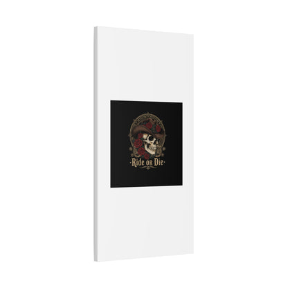 Ride or Die Skull Canvas | Western Skull Art, Gothic Americana