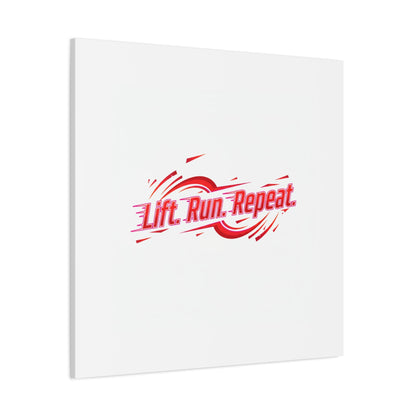 Lift Run Repeat Canvas | Fitness Wall Art, Gym Motivation