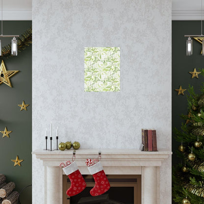Snow Queen Pothos Pattern Botanical Print – Unframed Wall Art
