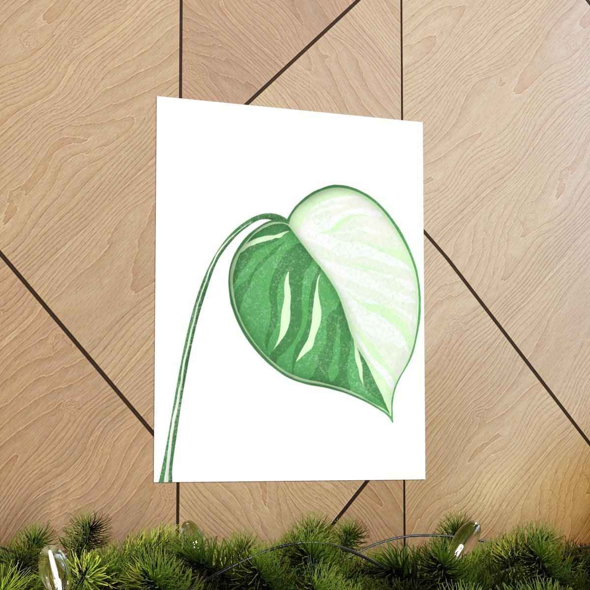 Monstera Albo Botanical Print – Unframed Wall Art