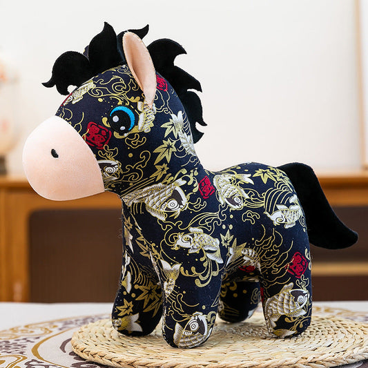 2026 Year of the Horse Plush Doll, 15/20cm Soft Stuffed Animal, Holiday Mascot for Family Home Decoration & New Year Supplies