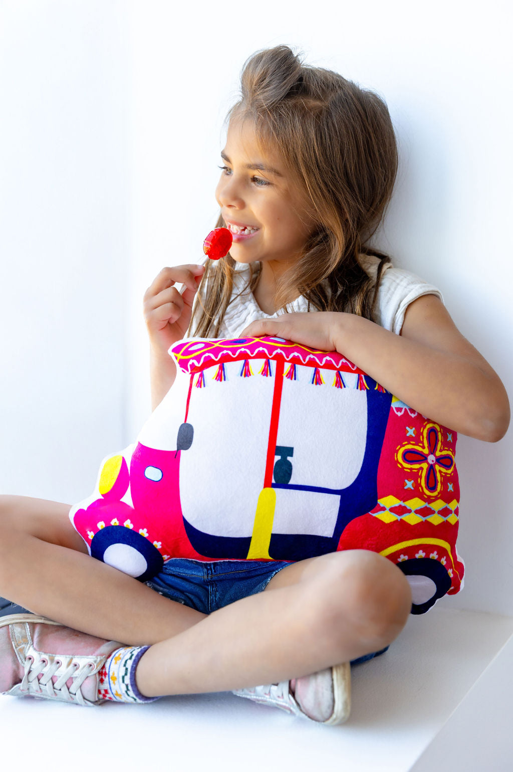 Pink Autos Custom-Shaped Pillow