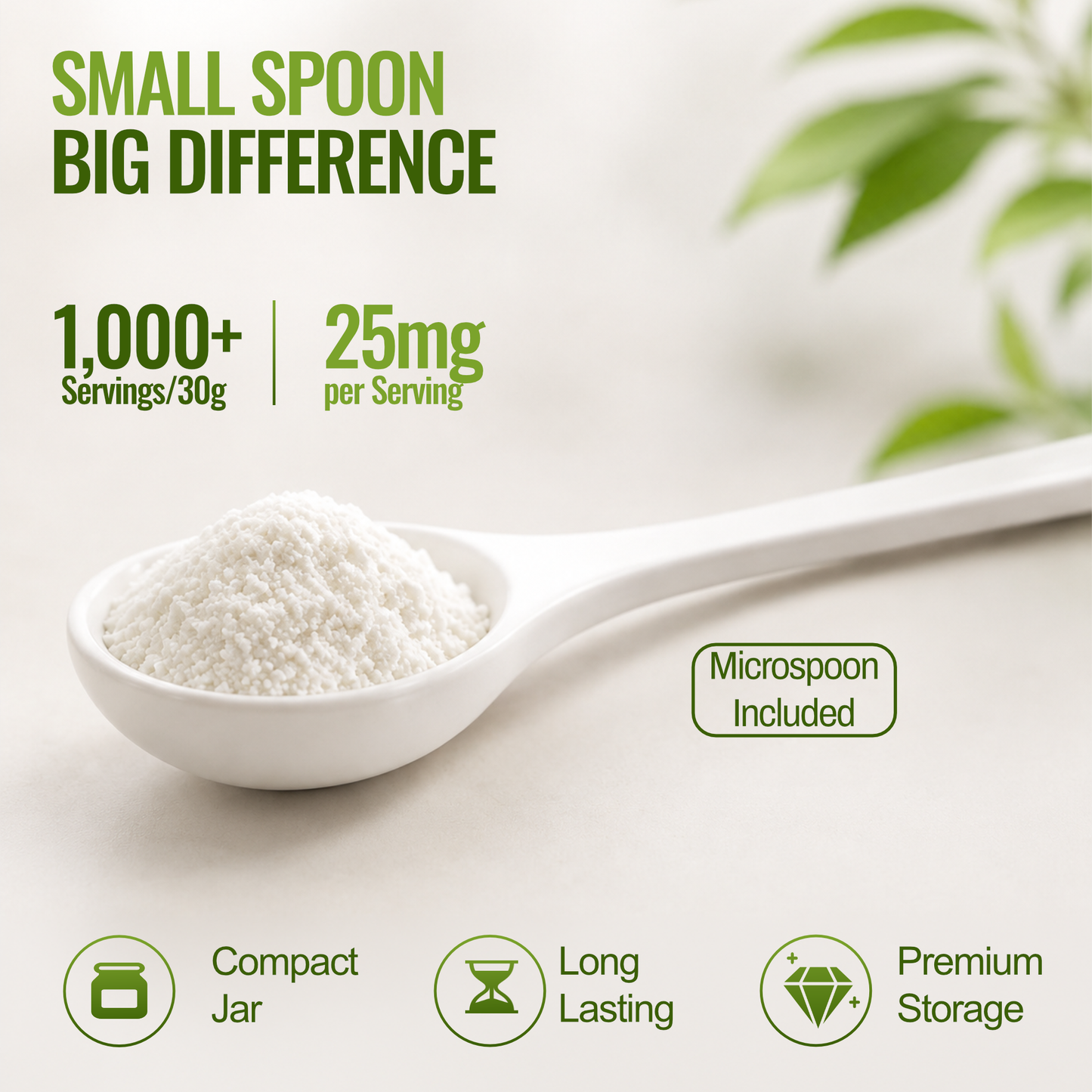 Stevia Reb M powder, (Reb-M | Rebaudioside M), 60 grams | 2,000 servings, Puriva Nutrition