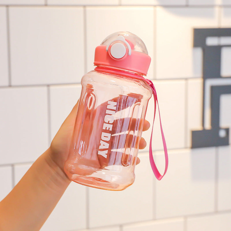 Cartoon Outdoor Large Capacity Straw Plastic Water Cup