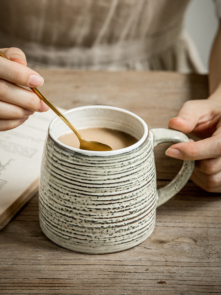 Ceramic Retro Distressed Feeling Japanese Style Big Belly Drinking Cup