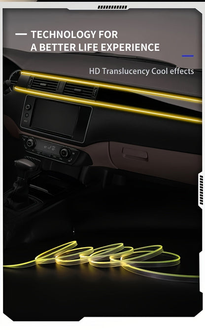 3m Interior Automotive Neon (center Console + Dashboard) with Matching Armrest Storage Box, RGB LED Light Strips for Environmental Application Control