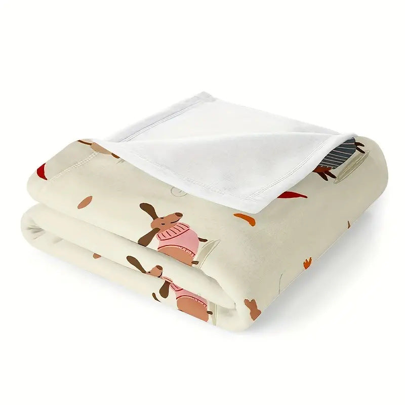 Dachshund Blanket Flannel Square Cover Blanket