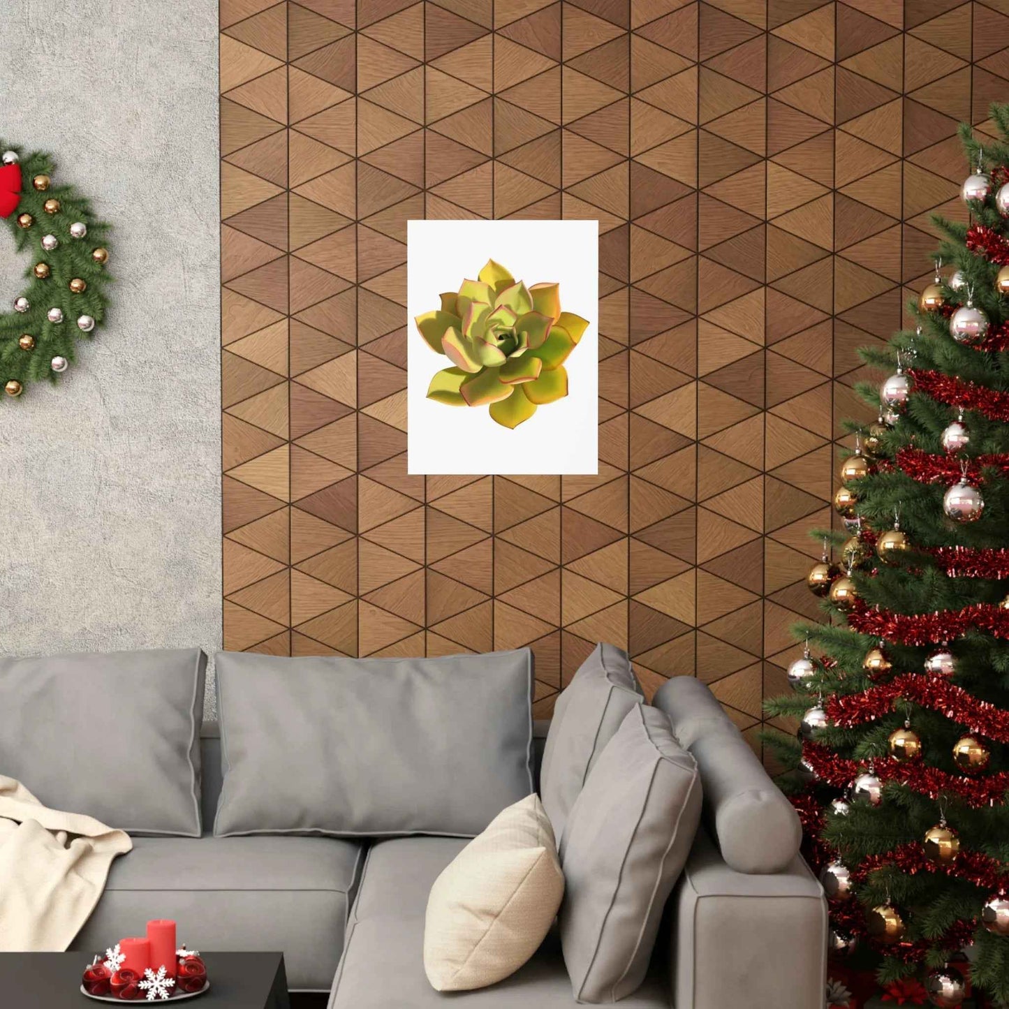 Noble Aeonium Succulent Botanical Print – Unframed Wall Art