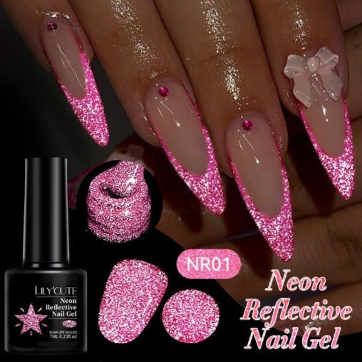 Nail Art Fluorescent Crushed Diamond Gel Polish