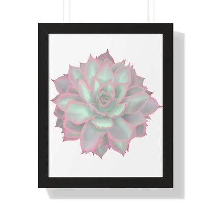 Echeveria Violet Queen Succulent Framed Print – Botanical Wall Art
