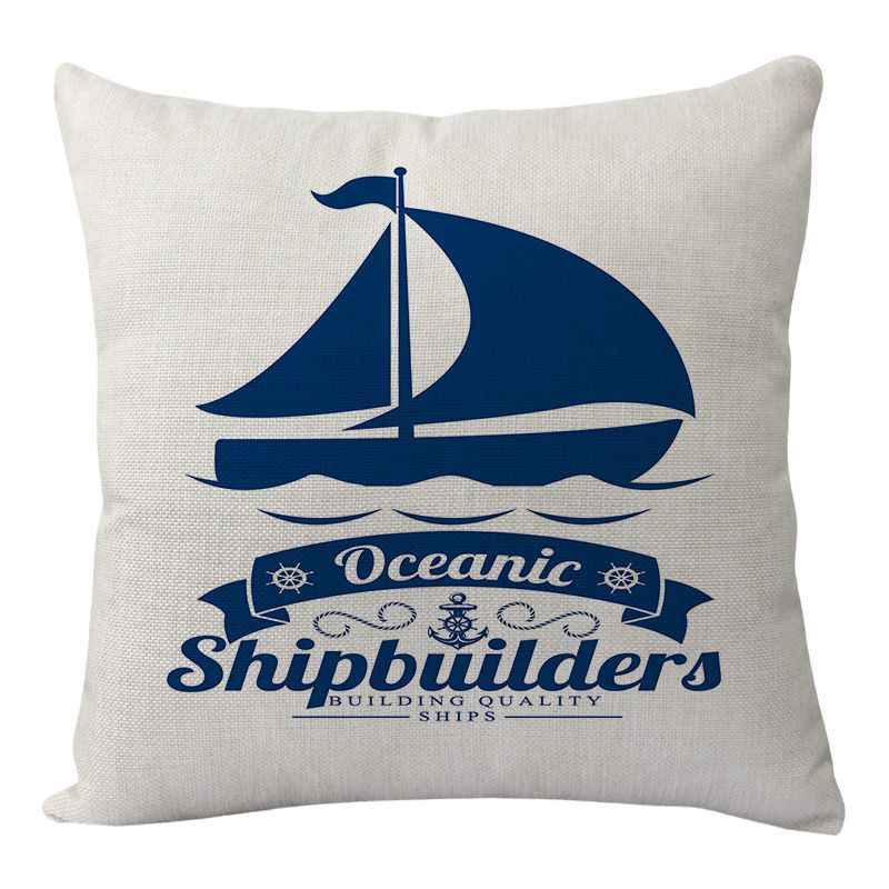 New Lighthouse Anchor Digital Printing Linen Pillowcase