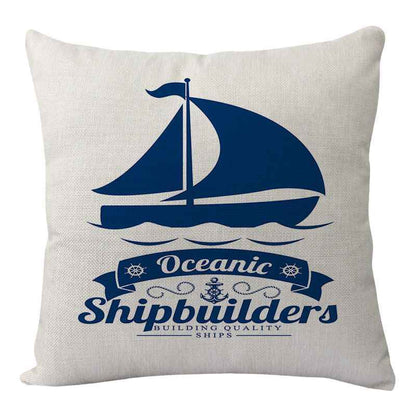 New Lighthouse Anchor Digital Printing Linen Pillowcase