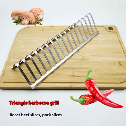 Outdoor BBQ Stainless Steel Grill Household Portable Triangle Picnic Barbecue Tools Kitchen Utensils