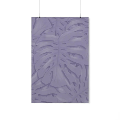 Violet Monstera Botanical Print – Unframed Wall Art