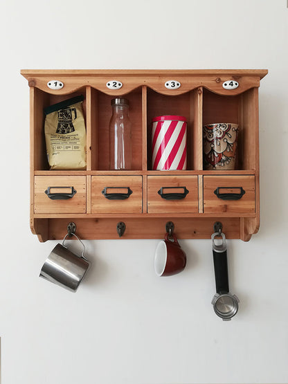 Dining Room Solid Wood Wall Partition Shelf
