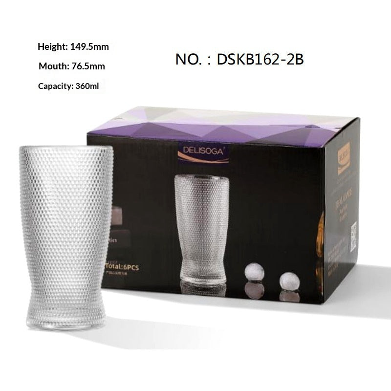 Creative Engraved Wine Glass Classical Cup Thickened Drinkware