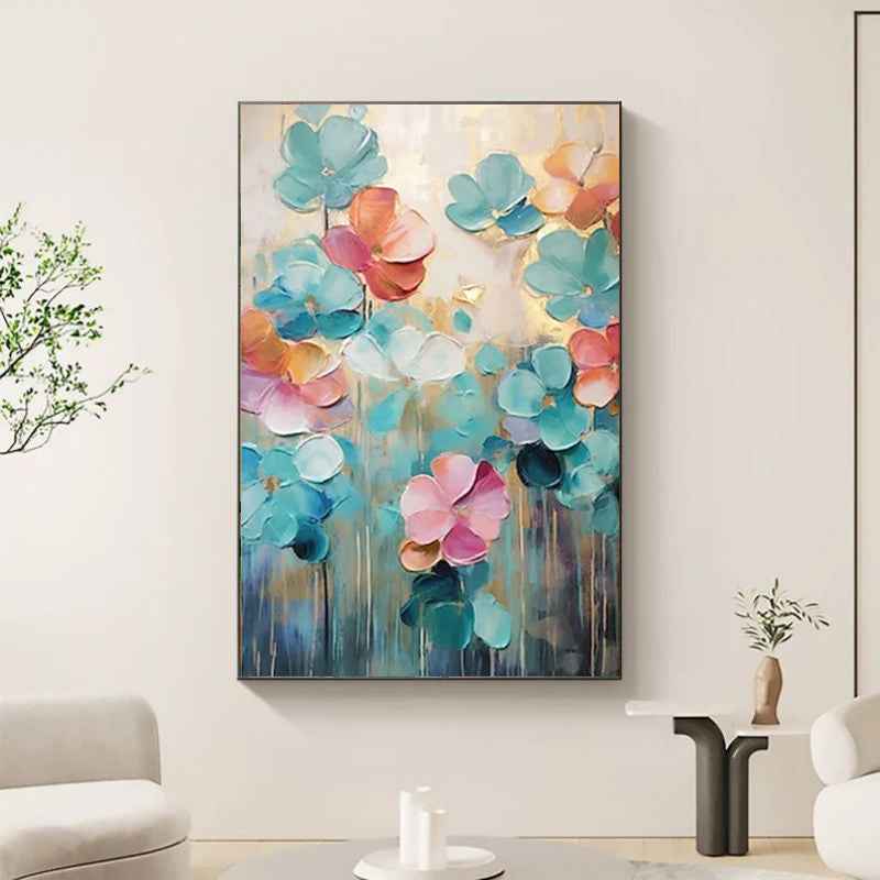 Handmade Oil Painting On Canvas Wall Art Decoration Fresh And Delicate Flowers For Home Living Room Decor PictureRolled Frameless Unstretched Painting
