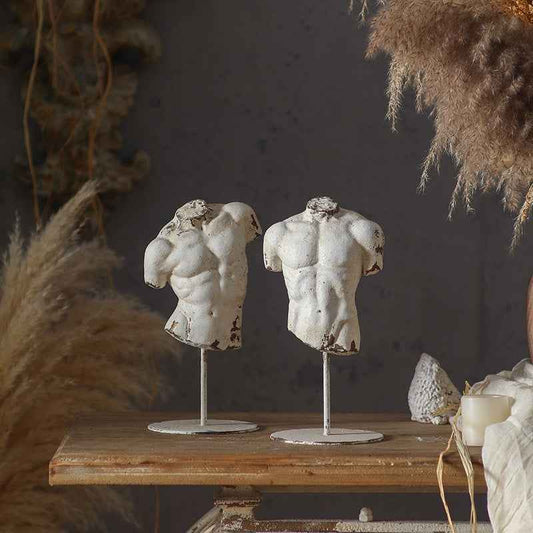 Creative Half-body Sculpture Ornament Desktop ABS Themed Plaster Figurine Home Decor